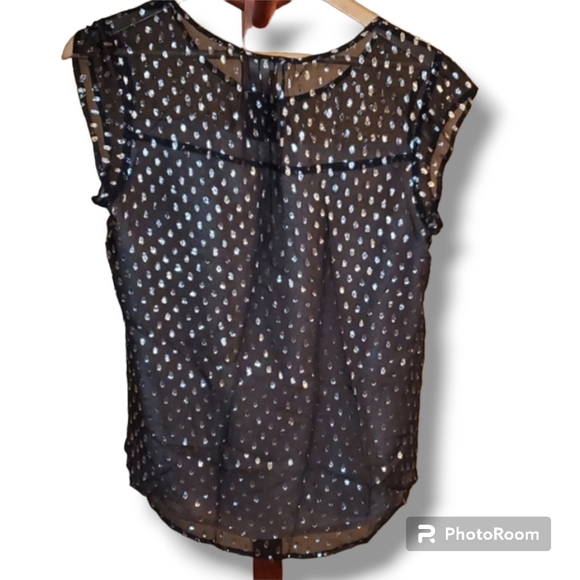 Meadow Rue Black Silk Blend Top - Picture 5 of 7